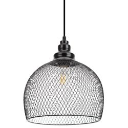 Светильник подвесной ЭРА PL7 BK под лампу E27 высота плафона 280мм подвеса 720мм черный