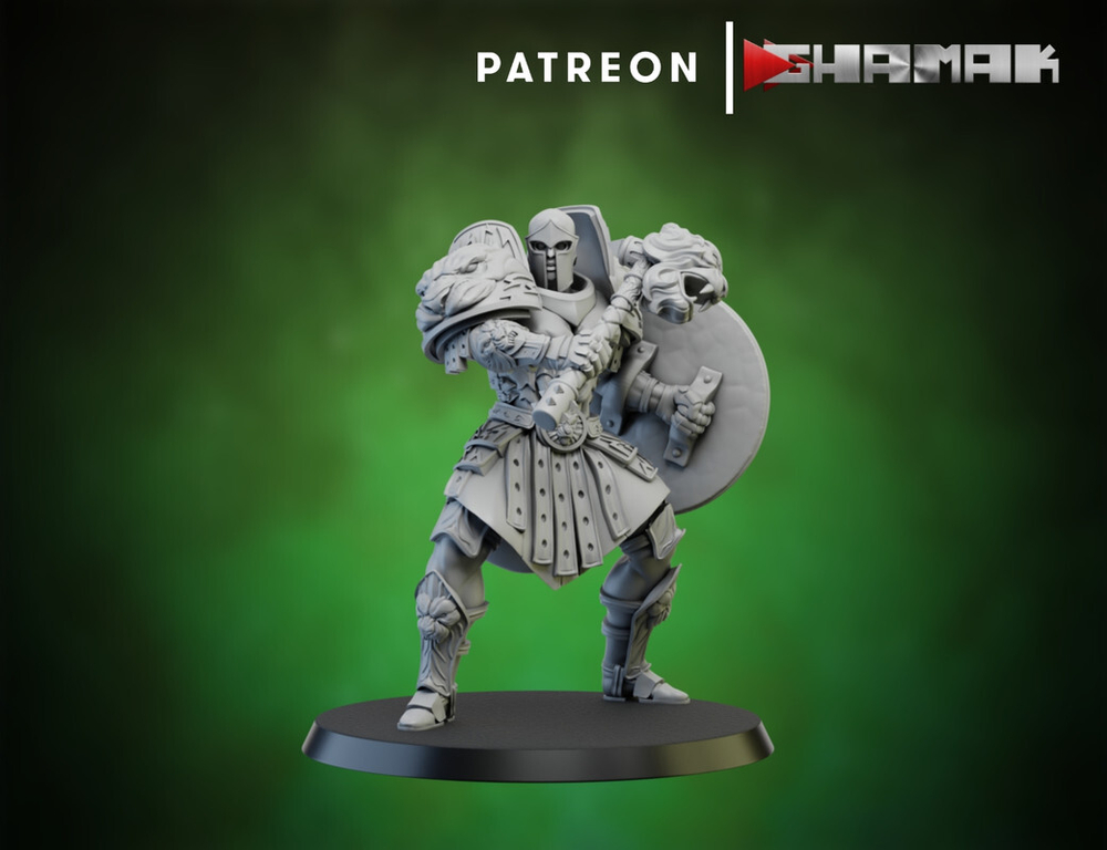 Grand Alliance Order Stormcast Eternal Sequitors Воитель с молотом и щитом №1 миниатюра для dnd, днд, pathfinder, фентези, Настольная игра, НРИ, Варгейм, РПГ