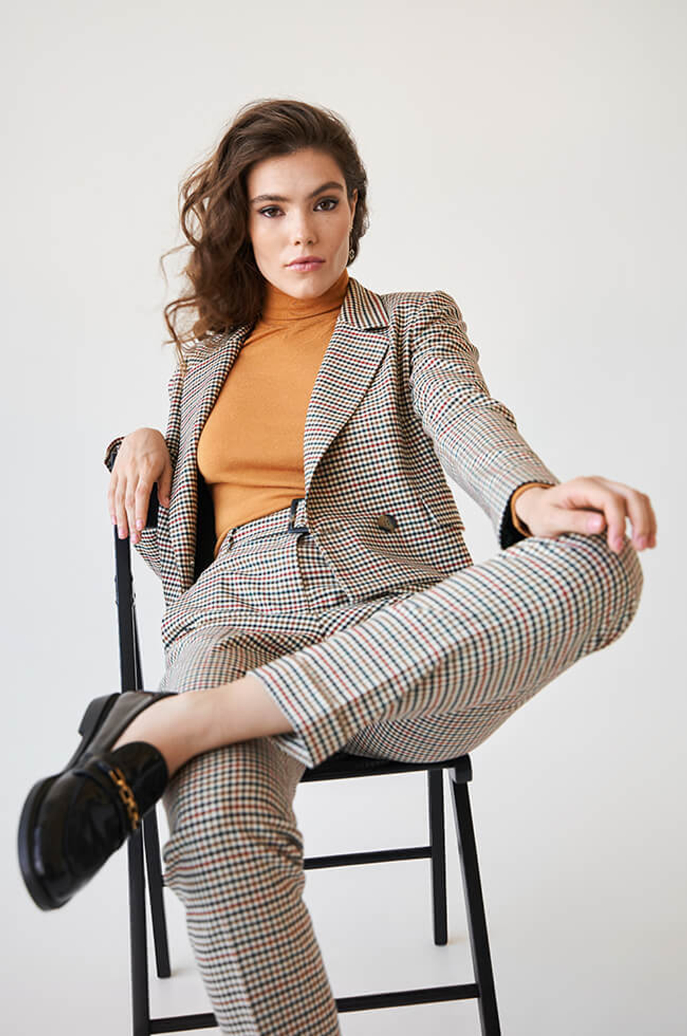 1810 Жакет женский (зеленая клетка)