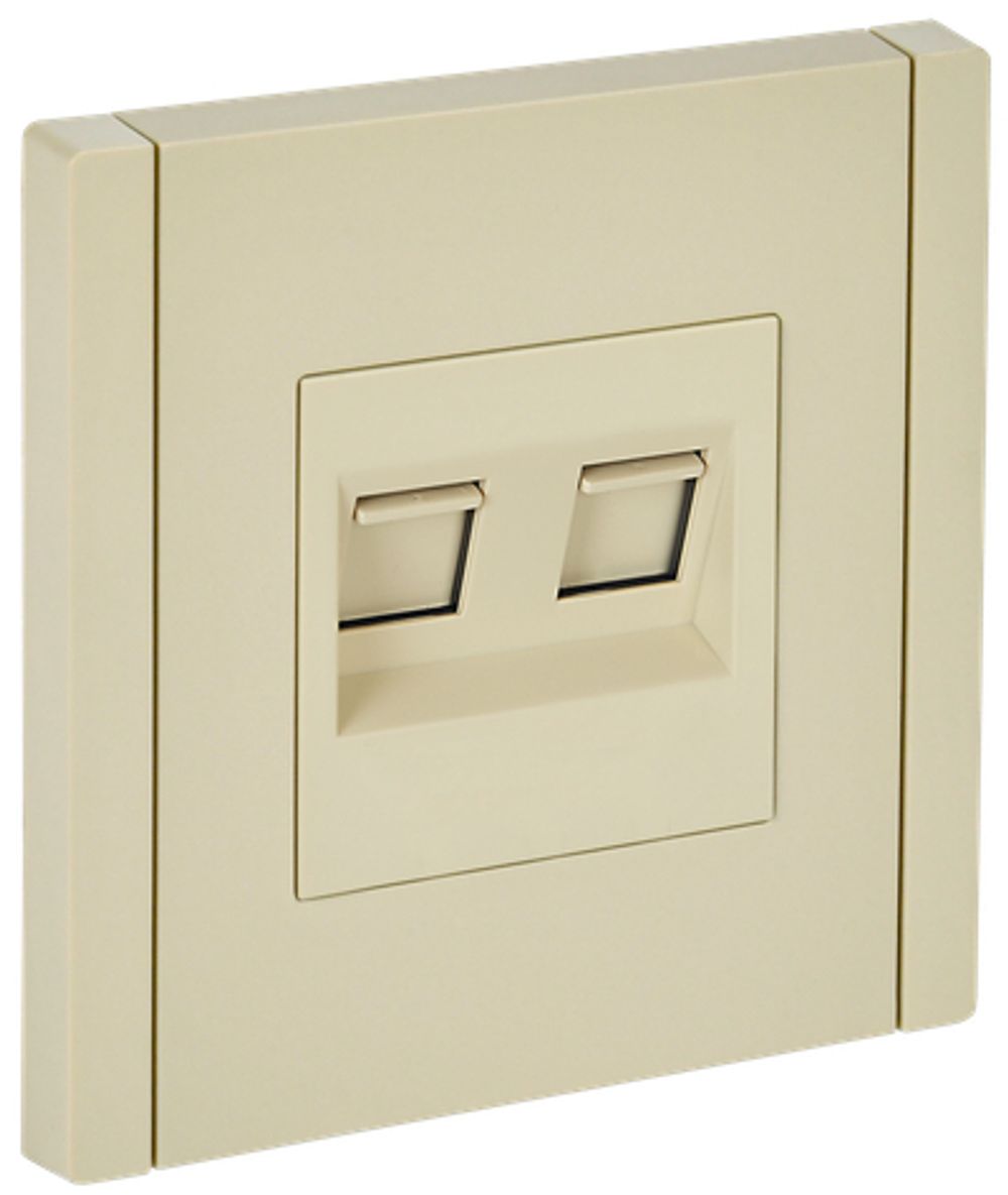 FORTE&PIANO Розетка двойная RJ11+RJ45 кат.5E FP435 ваниль IEK