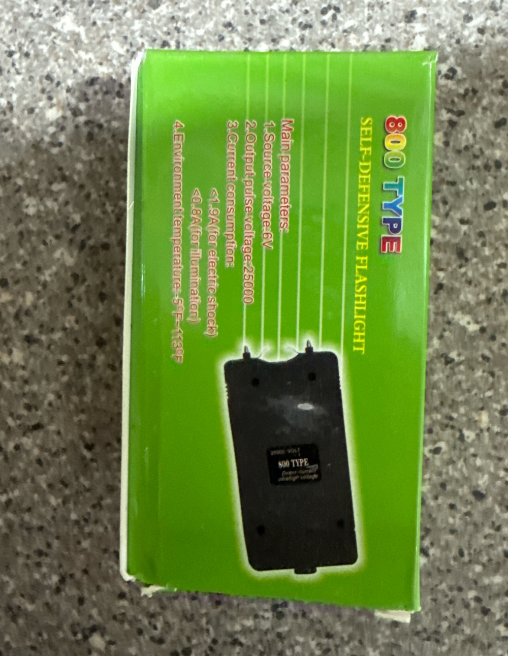 Электрошокер 800 в зеленой коробе