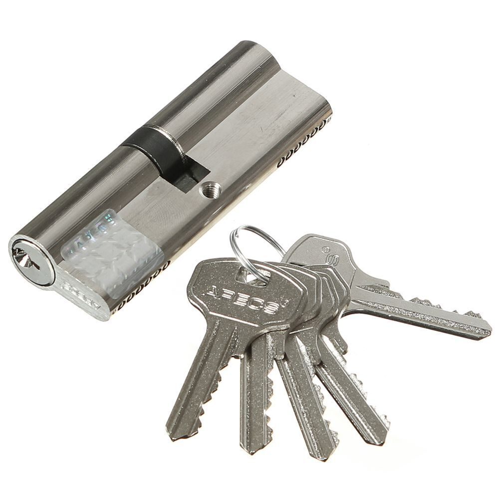 Личинка замка двери Apecs, SC-90-Z-NI/SC-90-NI, 90 мм, никель