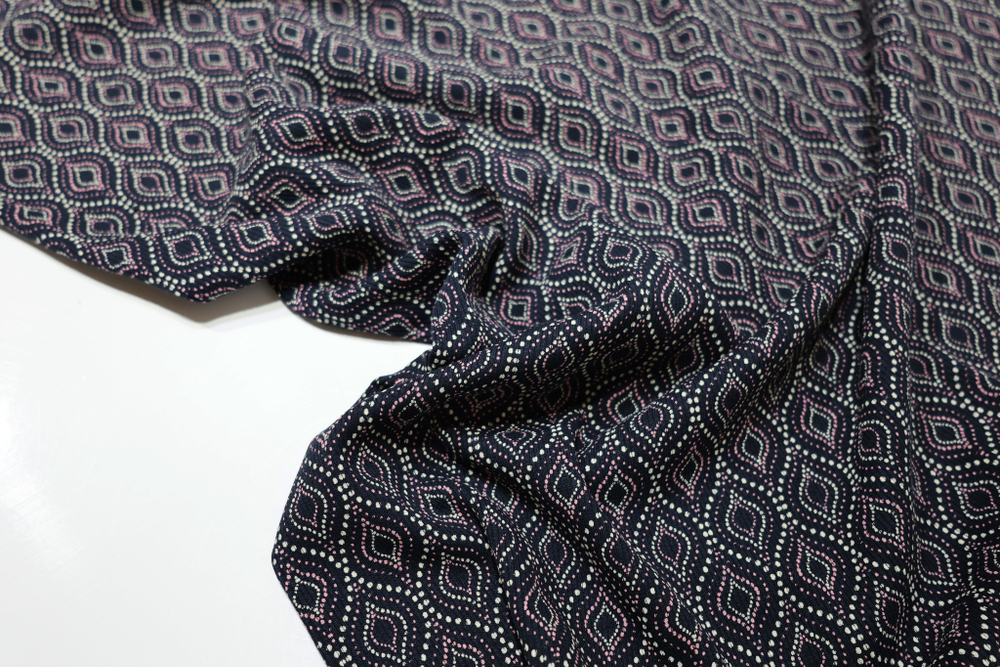 УЗОРЫ ТЕМНЫЕ - Кашкорсе с лайкрой, компакт пенье (КРВ640 Елена) УЦЕНКА!