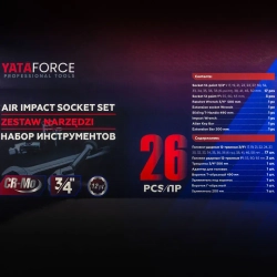 Набор инструментов ударных 26пр. 3/4''(12гр.) YATAFORCE YF-68262-9MPB