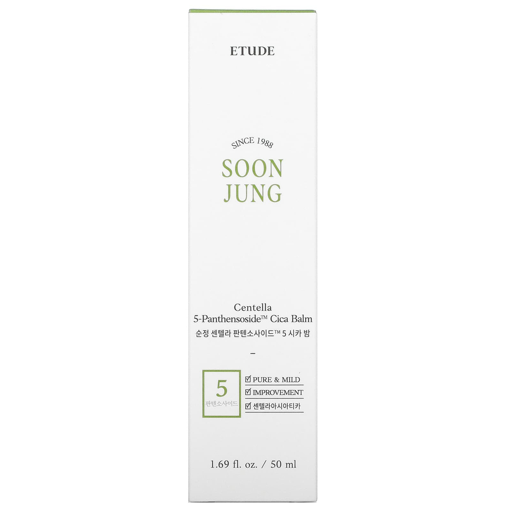 ETUDE, Soon Jung, бальзам из центеллы и 5-пантенсозида и Cica, 50 мл (1,69 жидк. унц.)