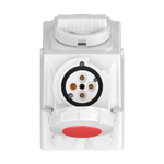Розетка настенная с механической блокировкой и боковым расположением разъема WIS IP67 32А 3P+E 400В 3h