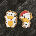 Бык №45 в шапке Санты