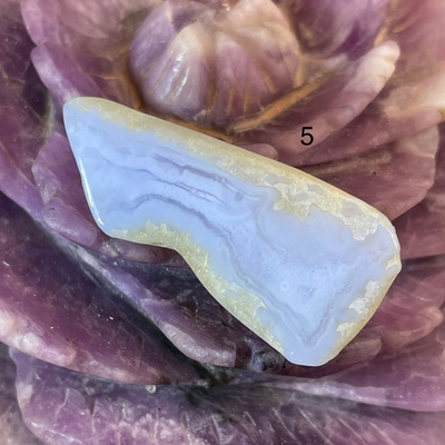 49469  Агат голубой Сапфирин Бусина срез 26-34мм