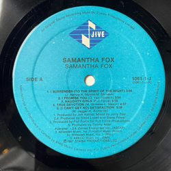 Винтажная виниловая пластинка LP Samantha Fox (Canada 1987)