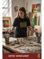 Футболка с вышивкой черная Несвятая