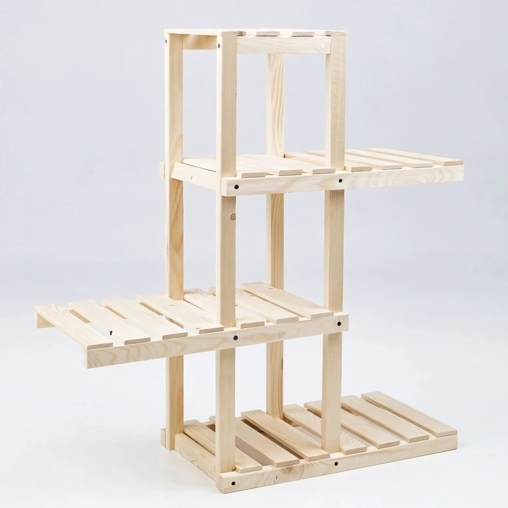 Стеллаж деревянный 80*60*28см «ФЕМИДА» 4 полки ДоброСад