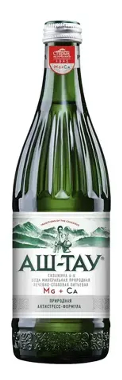 Вода газированная Аш-Тау минеральная лечебно-столовая в стекле, 0,5 л
