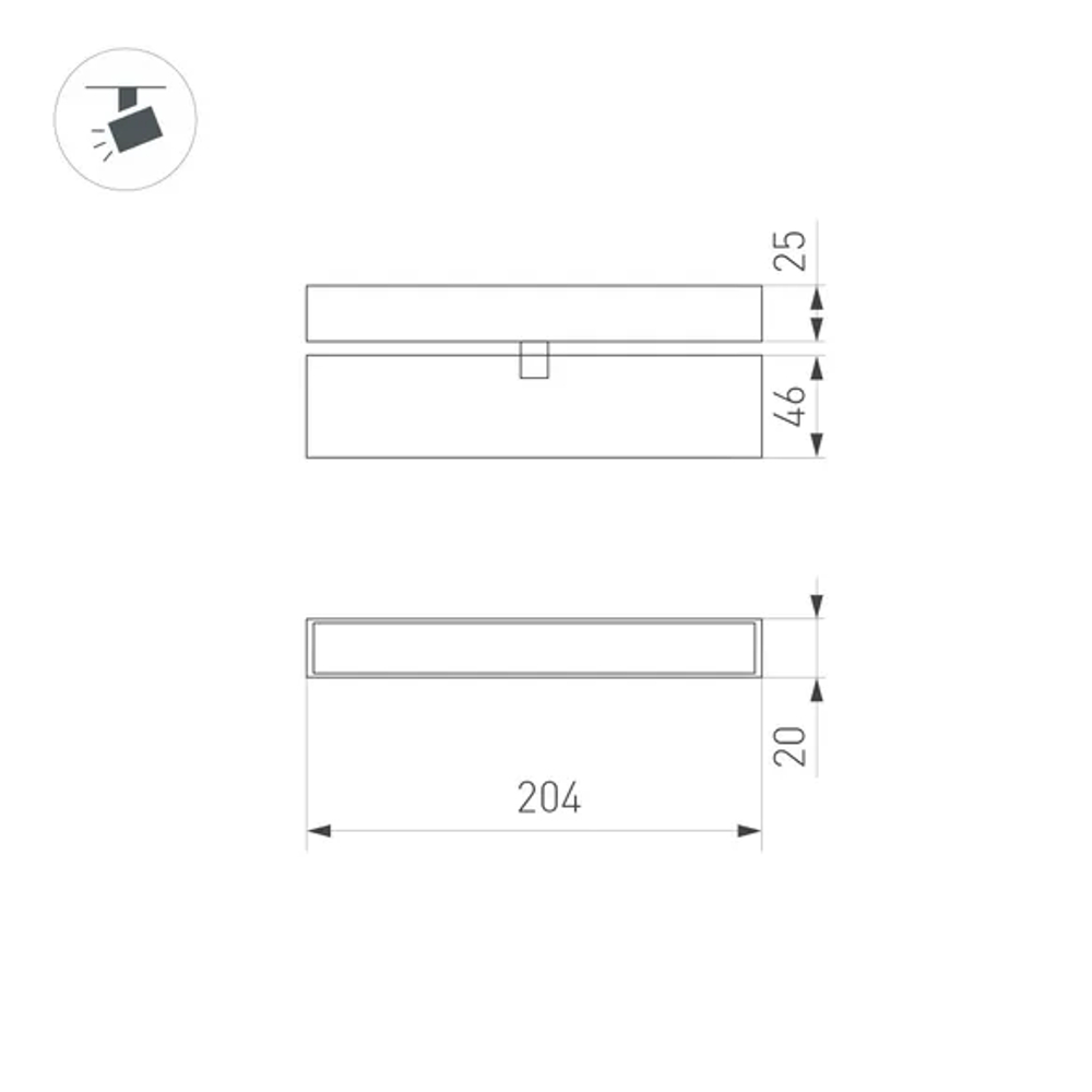 Светильник MAG-FLAT-FOLD-25-S200-6W Warm3000 (BK, 100 deg, 24V) (Arlight, IP20 Металл, 5 лет) 034235