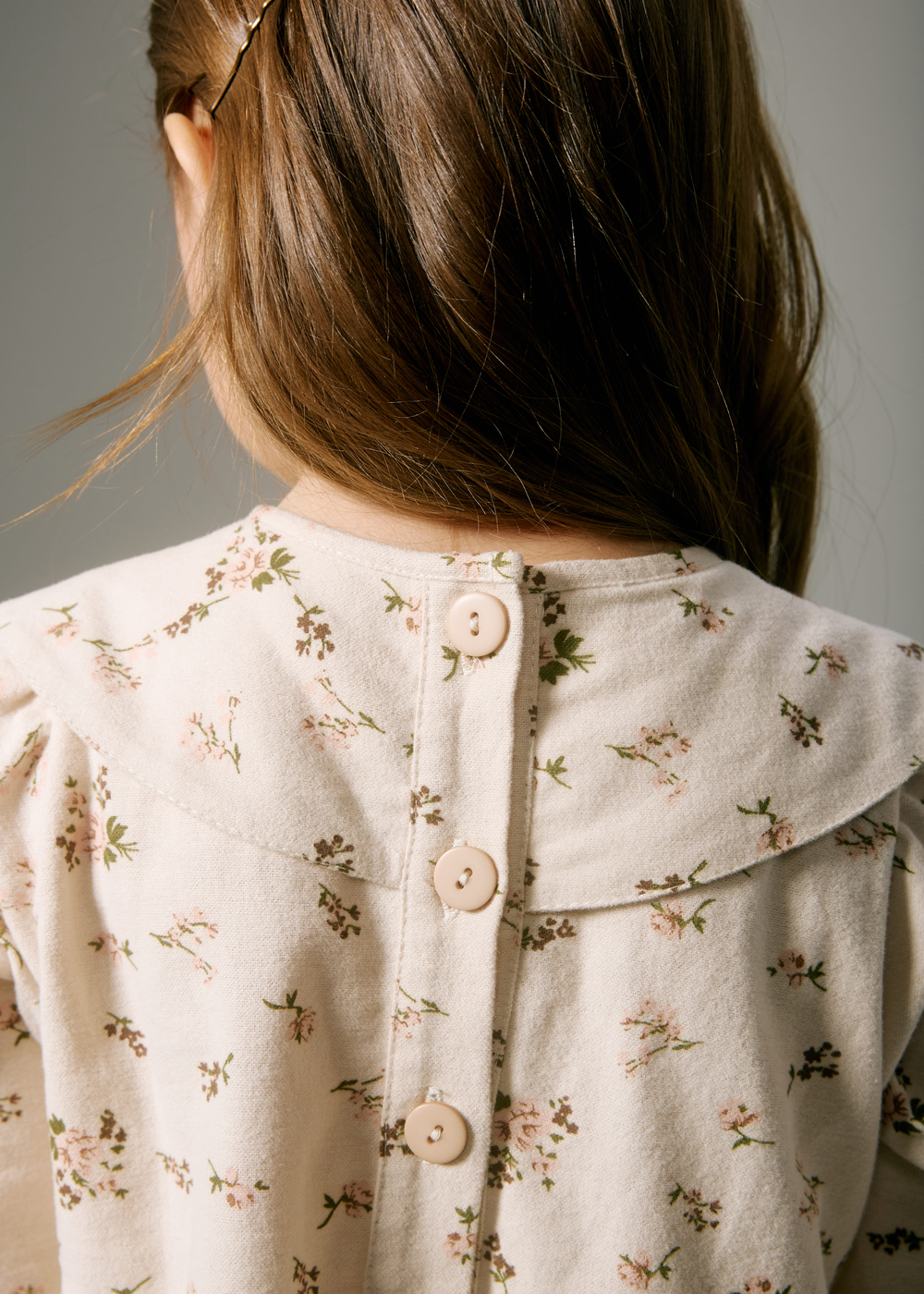 Платье фланель (магнолия на бежевом)