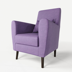 Кресло мягкое Грэйс D-9 (Фиолетовый) на высоких ножках с подлокотниками в гостиную, офис, зону ожидания, салон красоты.