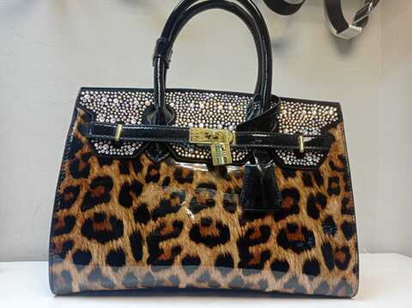 Сумка с леопардовым принтом и стразами