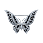 Брошь Fiore Luna Бабочка Zircon XR01278 BW/S