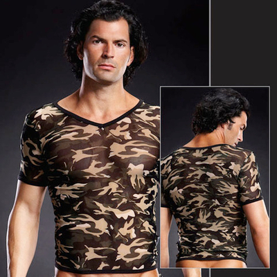 Сетчатая футболка (Размер: S-M) (Цвет: зеленый камуфляж)