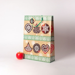 Пакет  33х46х10, Новогодние узоры, меловка