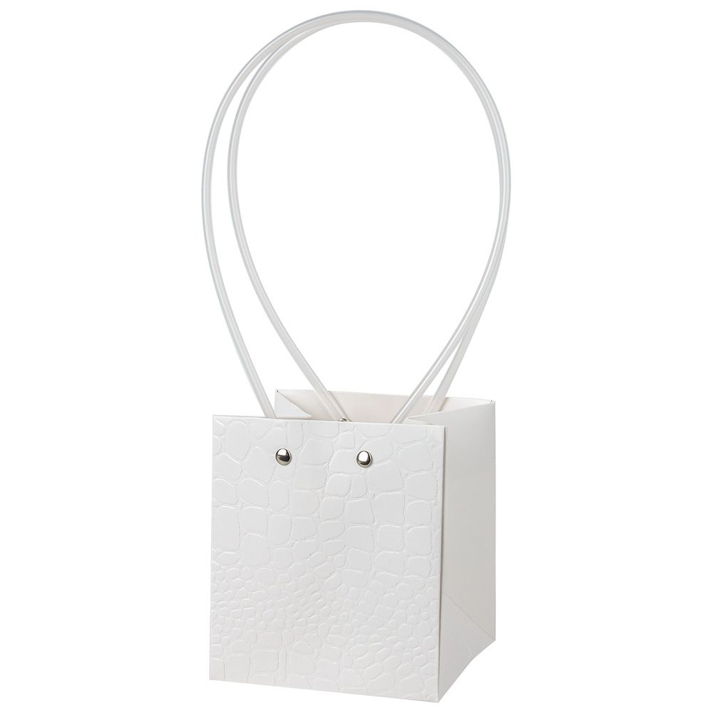 Сумка подарочная "Wild" 11,5x10,5xH13 с ламинацией (Белый)