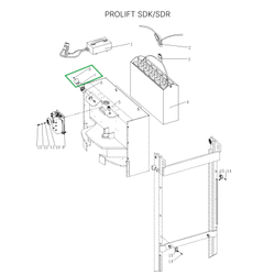 Счетчик моточасов c индикатором заряда для штабелеров SDR/SDK 1,5-2 т, для тележек SK20
