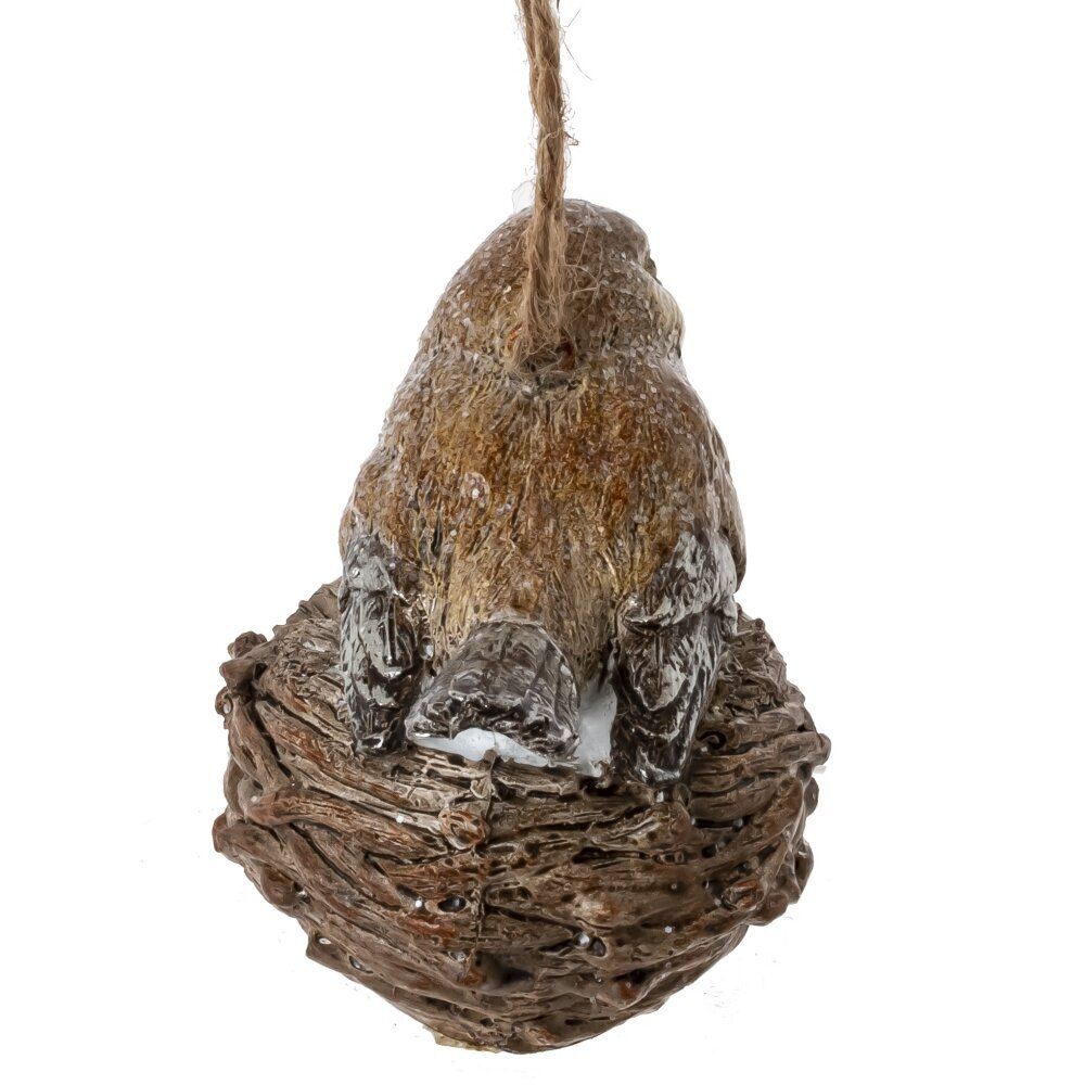 GAEM Украшение новогоднее "Птичка в гнезде", L8,5 W6 H7,5 см