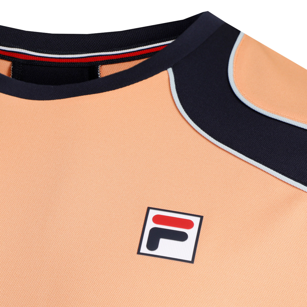 Мужское теннисное поло Fila Filou Men - Apricot, Dark Blue