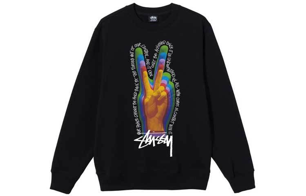 Толстовки Stussy Peace Sign Crew, 1914662