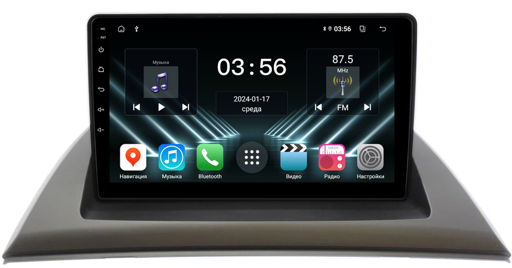 Магнитола BMW X3 (E83) 2003-2010 - FarCar DX3034M монитор 9" IPS на Android 13, 4+64Гб, CarPlay