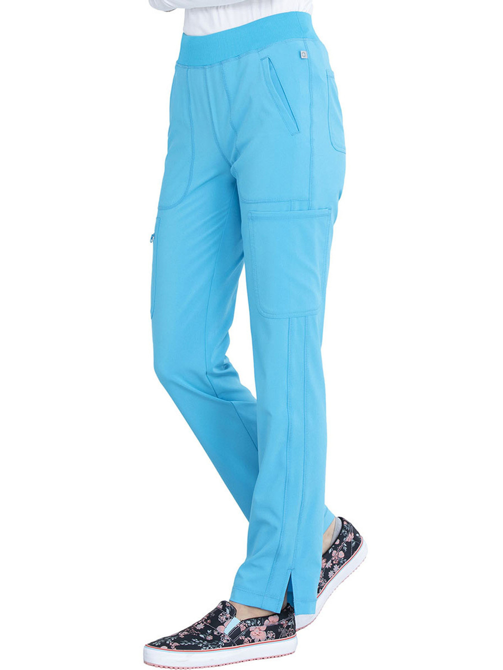 Брюки медицинские женские Cherokee CK065A с поясом в рубчик, винный, 48