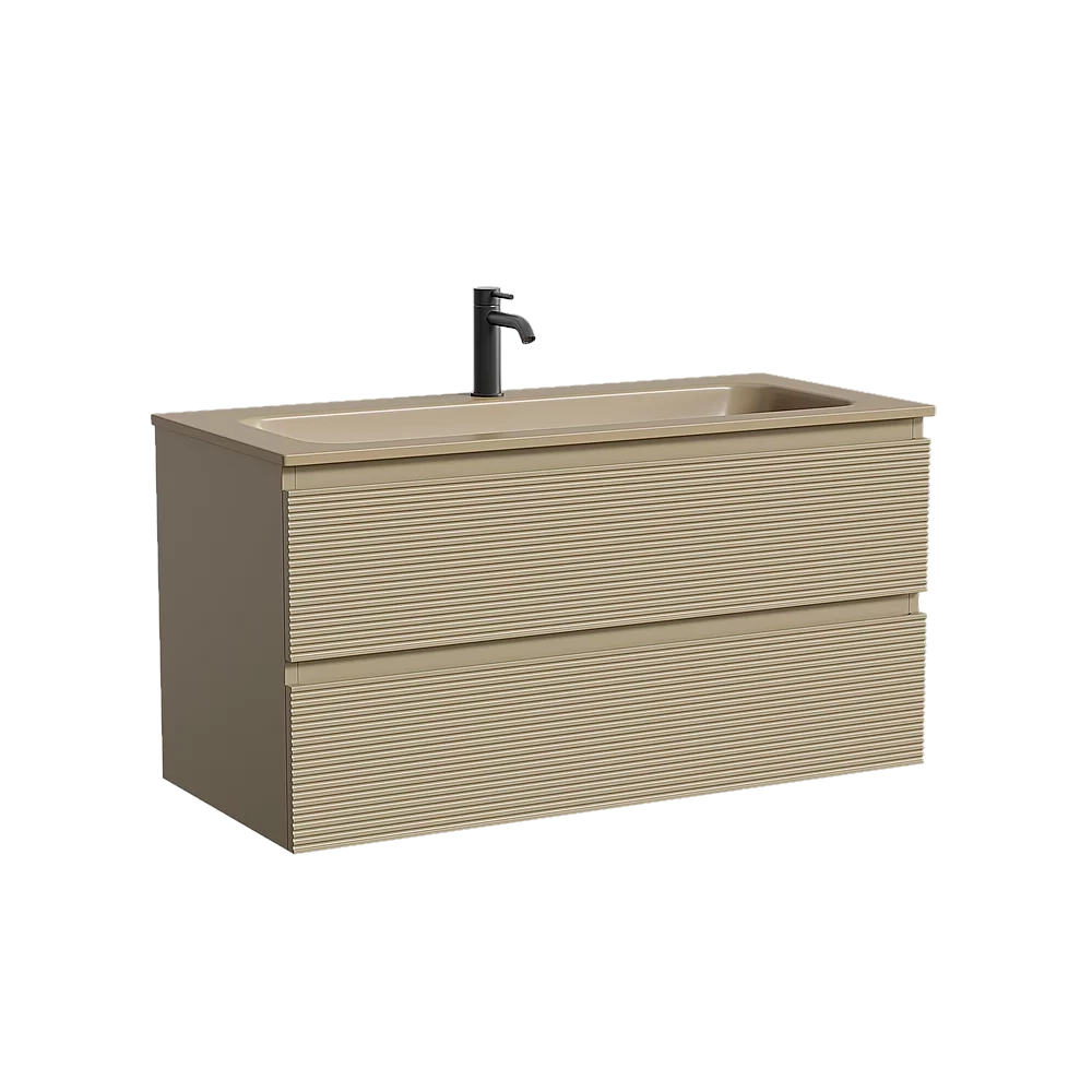 Тумба с раковиной Sancos FOLK FL100CP/CN7013MC 100 капучино