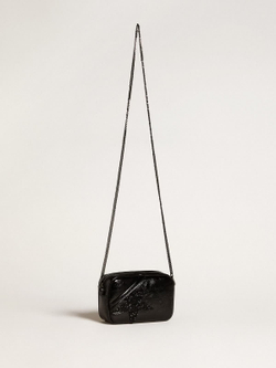 Mini Star Bag in black leather with Swarovski crystal star
