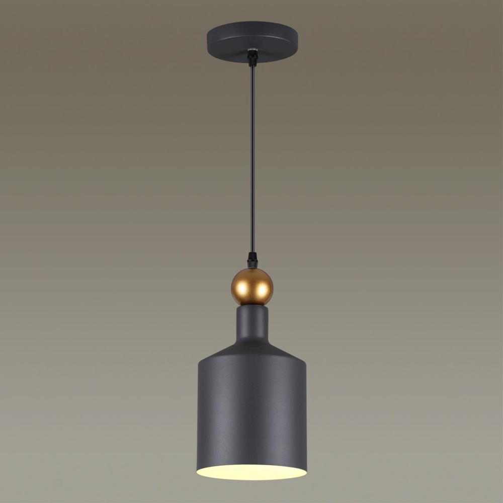 4085/1 PENDANT ODL19 495 темн.серый/золотой Подвес Е27 1*40W 220V BOLLI