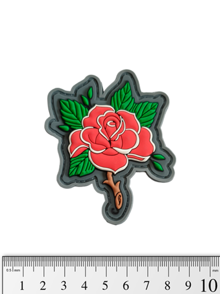 Шеврон Роза PVC. Красный