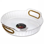 Поднос пластиковый «Grace» 20*4см с ручками прозрачный