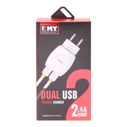 СЗУ 12W с кабелем lightning 2USB-A FG MY-221 EMYX