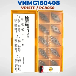Пластина твердосплавная VNMG160408 PC9030 VP15TF / 10 штук / сменная Ромбическая 35 гр. по металлу