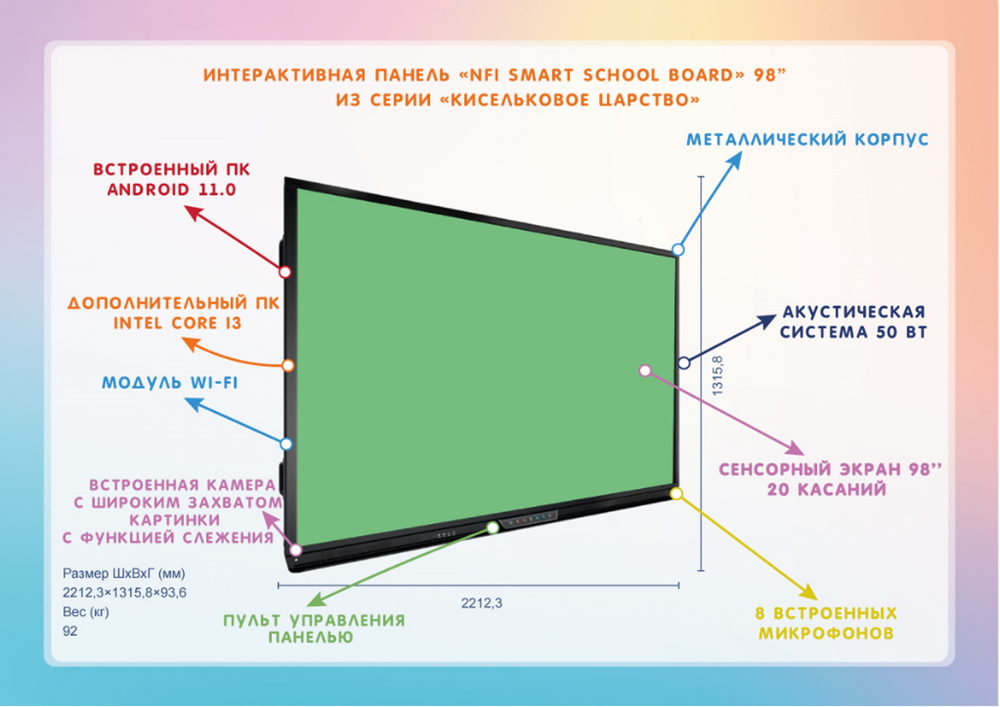 Интерактивная панель NFI Smart School Board HJ TD