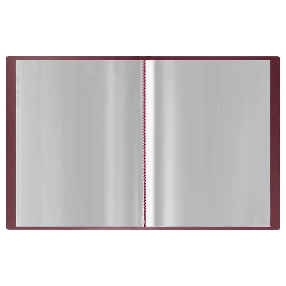 Папка с 20 вкладышами СТАММ "Герб" А4, 17мм, 700мкм, пластик, гранат