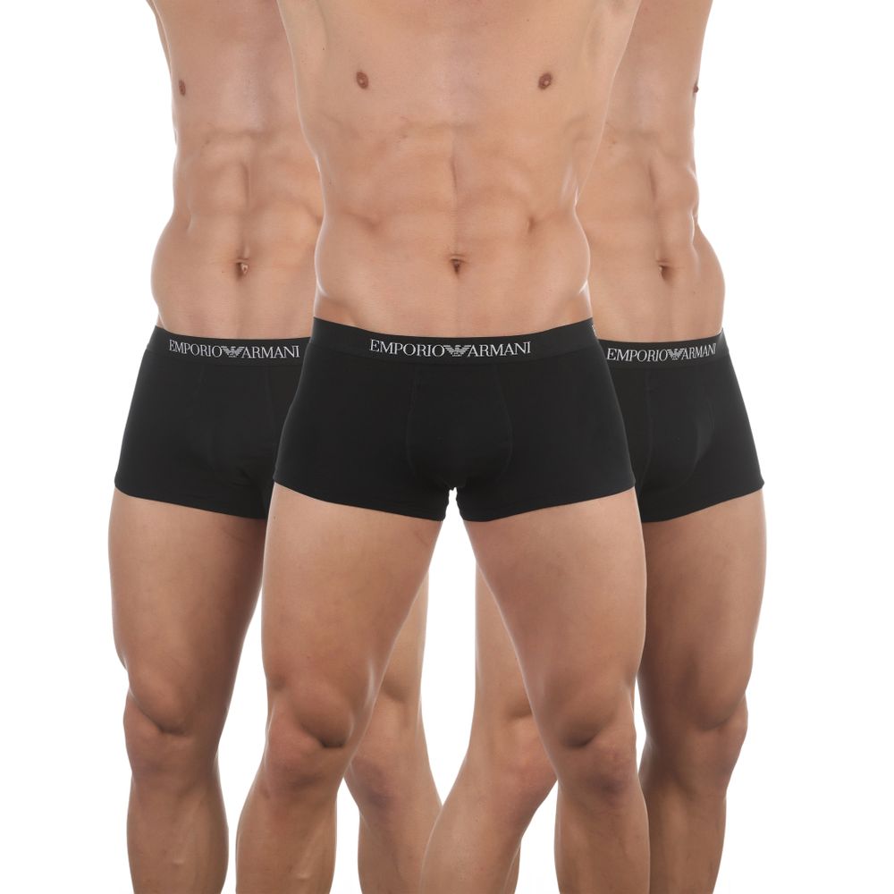Набор мужских трусов боксеров 3в1 черный Emporio Armani 111610_CC722 21320