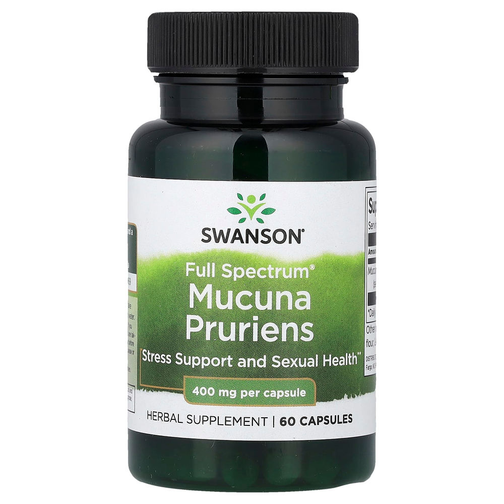 Swanson Vitamins, Full Spectrum®, мукуна жгучая, 400 мг, 60 капсул