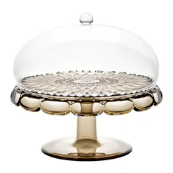 Блюдо для торта с крышкой vanity, D30 см, коричневое