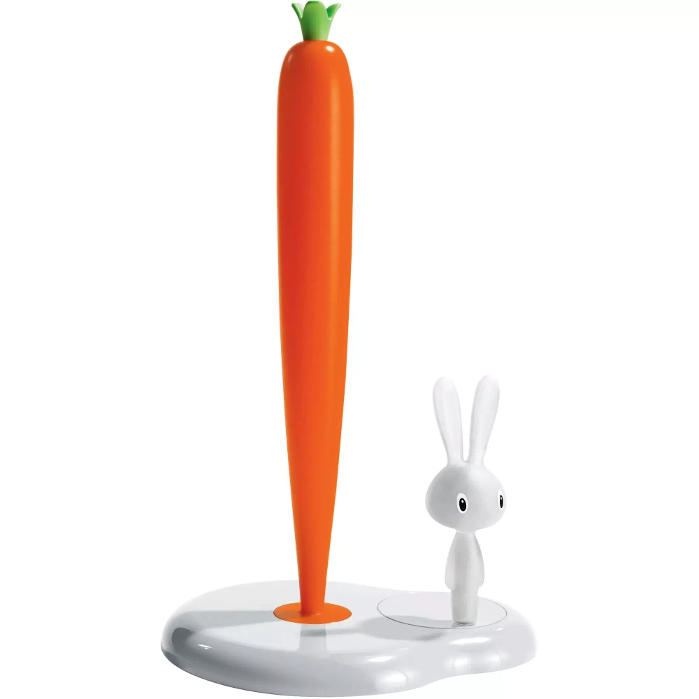 Alessi - Подставка Bunny&amp;Carrot 29,4 см для бумажных полотенец, белая / артикул   ASG42 W  / GTIN 8003299958061