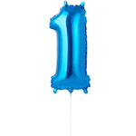 Шар фольгированный Цифра 1 40 см (Синий)