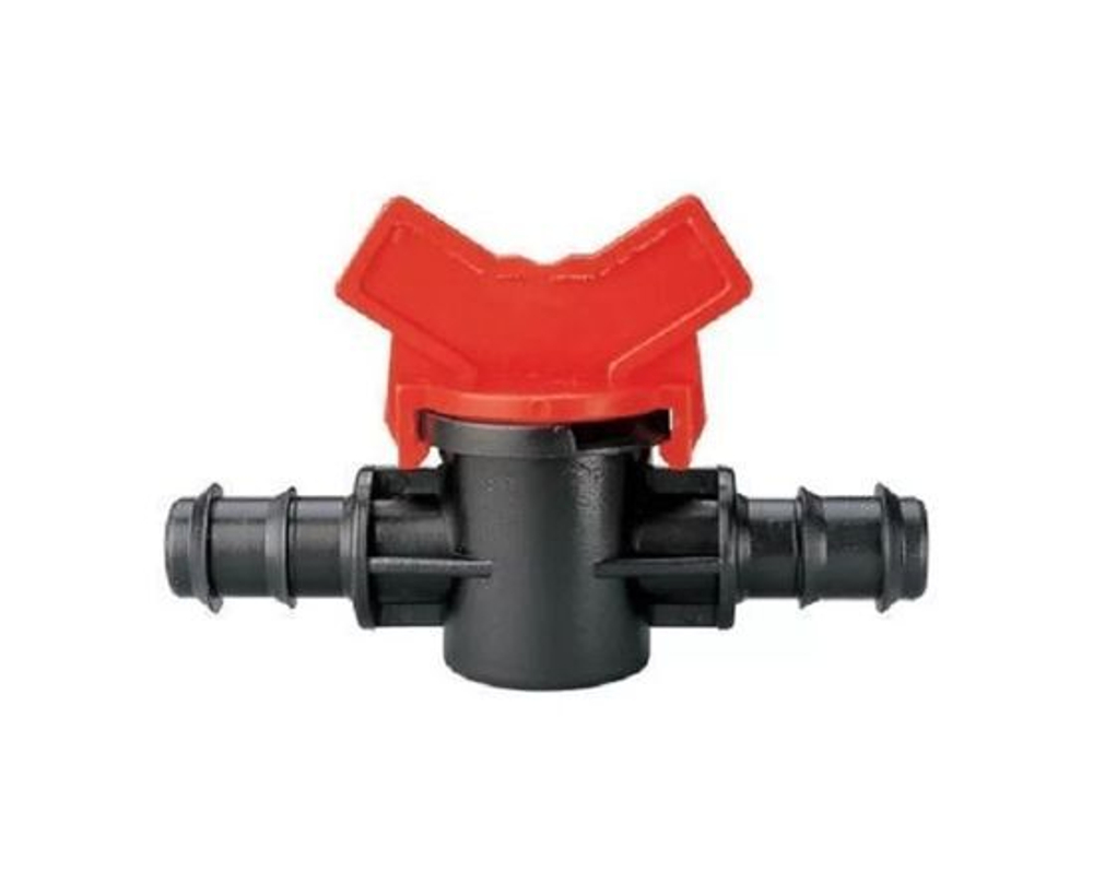 Кран проходной для шланга 16x16мм пластик E1M