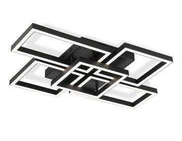 Потолочный светодиодный светильник с пультом 90W 3000K-6400K FA1012/4+1 BK черный Acrylica Disk Ambrella