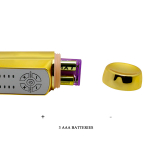 Золотистый вибратор-кролик 21,7см с ротацией Baile Gold Rabbit Prince BW-037302J