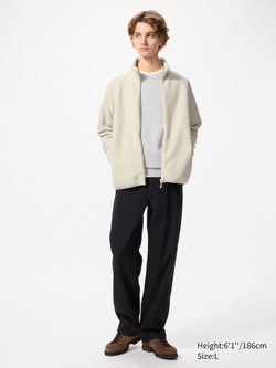 UNIQLO Флисовая куртка на молнии, кремовый