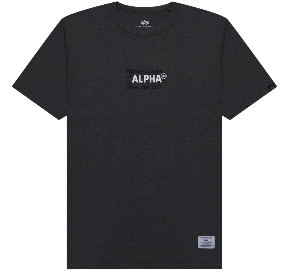 Футболка Alpha Industries Alpha Code Graphic Tee Dark Charcoal