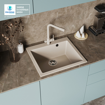 Мойка TOLERO R-111 cаванна, смеситель DORADO сафари №102